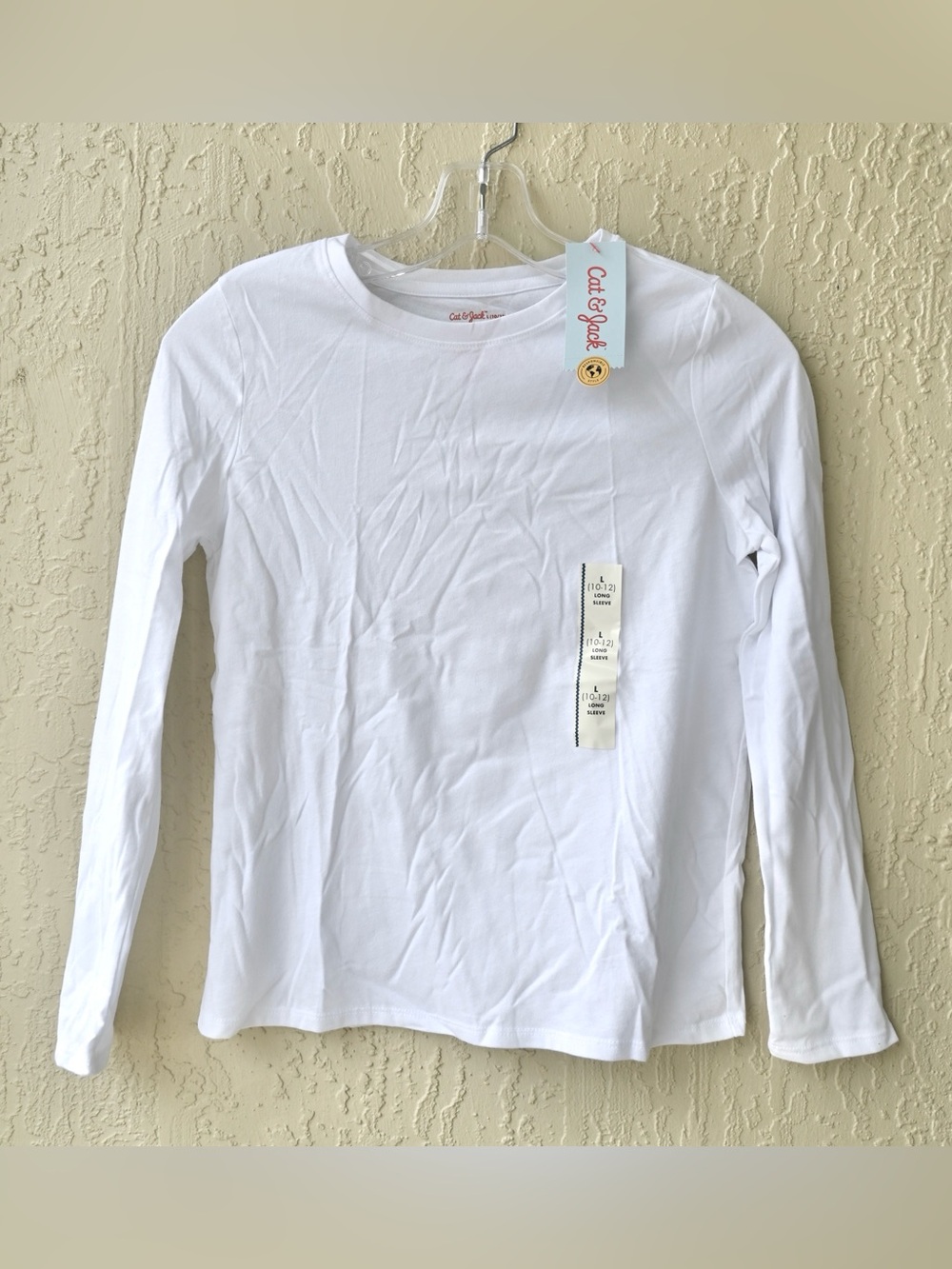Kids Cat & Jack White Long Sleeve Crewneck Tee